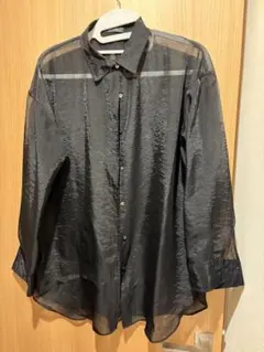 シースルーブラックシャツ 長袖