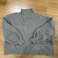 フィフス　ハイネック ボリューム袖 セーター ブラウン　グレイッシュベージュ