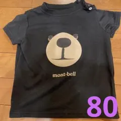 mont-bell クマ顔プリント Tシャツ 80サイズ ブラック