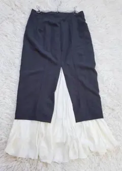 タグ付き✨ デイジー フレアスカート 異素材 グレー L マーメイド風 ロング丈