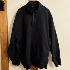 【UNIQLO】スウェットハーフジップシャツ 3XL ブラック