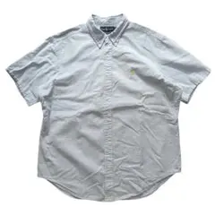 90's Ralph Lauren シアサッカー ストライプ 半袖シャツ