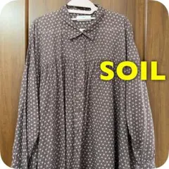 ☆smic☆ 様専用 SOIL 花柄 シャツワンピース ブラウン - メルカリ