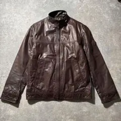 未使用品【TIMBER LAND】ティンバーランド　牛革ジャケット　Ｌ 中古・古着通販】Timberland (ティンバーランド) シングルレザー