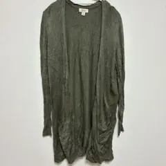 【美品】Style & Co ロングカーディガン カーキ 【M】 無地 海外古着