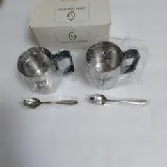 新品GIANNI VALENTINO 2重ステンレス マグカップ セット