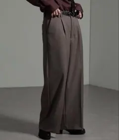 【週末限定価格】CIYOT ラスターレスウールライクワンタックワイドパンツ