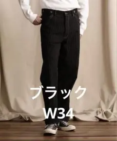 【新品未使用】Schott/ショット ヒッコリー デニムパンツ ブラック 34のサムネイル