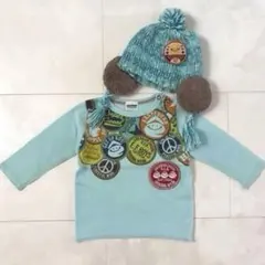 イージーフリーク エーアーベー べべ 長袖Tシャツ 80 ニット帽 2点セット