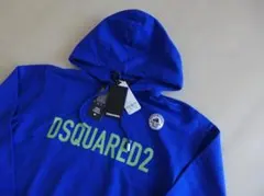 新品 イタリア製 正規品 10万 ディースクエアード パーカー ロイヤルブルー