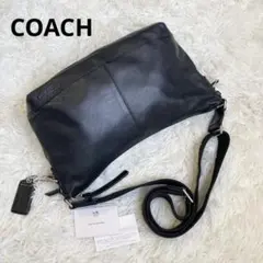 COACHコーチ トンプソンブラックレザーボディバッグ　黒 COACH コーチ ボディバッグ トンプソン レザー ブラック｜Yahoo!フリマ