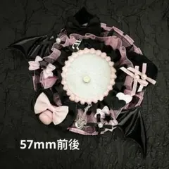 ロゼット 痛口ゼット 缶バッジ 痛バック 推 し活 黒x粉