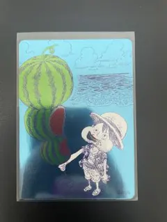 ナツコミ2026】ONE PIECE ルフィ スイカ メタリックカード 非売品