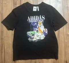 最高デザイン！】アニマル柄 adidas Tシャツ 希少ロゴ タイガー 古着 