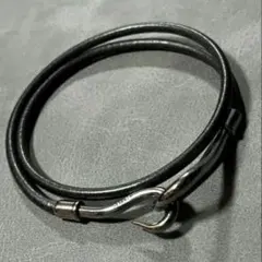 【極美品】HERMES ジャンボ ブレスレット＆チョーカー シルバー✖ブラックのサムネイル