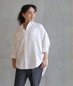 ReCHARELL ワイドシルエット ドレスシャツ 白シャツ