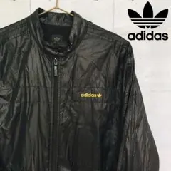 【90s】アディダスオリジナル ナイロンジャケット ブラック＆ゴールド 2