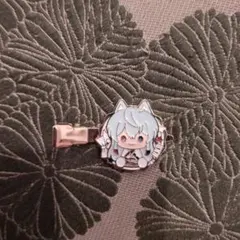 カラフルピーチメタルヘアクリップ　どぬくさん