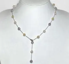 J2216 あこや真珠ナチュラルステーションネックレス7.0-7.5mm J2218 あこや真珠ナチュラルステーションネックレス7.0-7.5mm - メルカリ