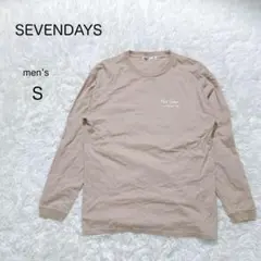 【SEVENDAYS】バックプリント長袖Tシャツ 綿100 アウトドア
