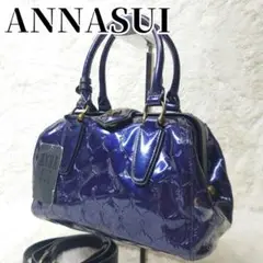 ANNASUI アナスイ ハンドバッグ 2way ドクターバッグ エナメル ロゴ