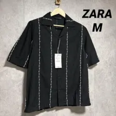 ZARA ザラ コントラスト刺繍シャツ Mのサムネイル