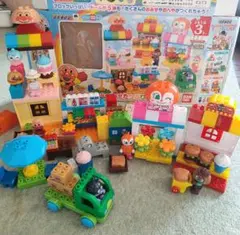 ブロックラボ アンパンマンとみんなのおみせ たっぷりブロックDX