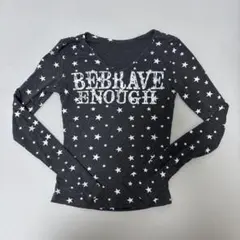 星柄 長袖カットソー チャコールグレー　shein