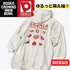 ほぼ新品 白 ロデオクラウンズ　オーバーサイズ 萌え袖 パーカー　ワンピースのサムネイル
