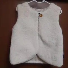 【moujonjon】 ベージュ ベスト 子ども用　110cm