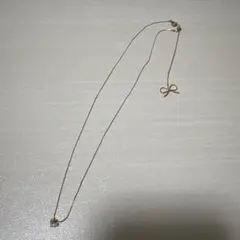 リボンモチーフ ネックレス ゴールド