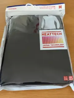 UNIQLO HEATTECH クルーネックT 九分袖 ブラック Mのサムネイル