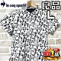 【早い者勝ち‼️】ルコックゴルフ レディース 半袖 ポロシャツ Lサイズ 総柄