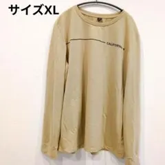 メンズ 長袖 Tシャツ ベージュ 長袖 シャツ XL レディース 秋 冬