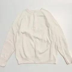 【無印良品】型崩れしにくい糸で編んだクルーネックセーター