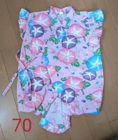甚平ロンパース　70cm朝顔柄