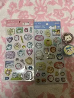 【新品・正規品】ちいかわシール ポップデコパーティ 2点、おやつチャーム2点