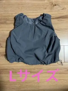 ノースリーブ　絞り紐付き　ネイビーのサムネイル