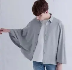 新品 lui's ストレッチオーバーポンチョ グレー　studious