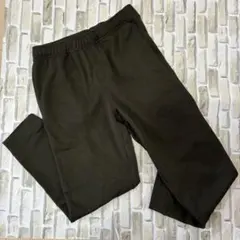 ユニクロ ニットフリースイージーアンクルパンツ M カーキ 暖パン メンズ