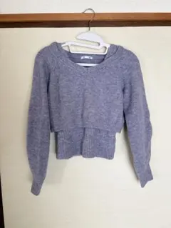 GU アンサンブル ニット パープル S