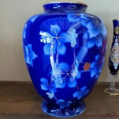 深川製磁　花器　花瓶　青