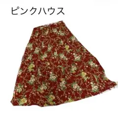 PINKHOUSE ピンクハウス　花柄 ロングスカート 赤のサムネイル