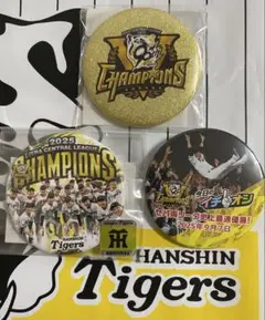 阪神タイガース　優勝記念缶バッジ　イチオシ缶バッジ　グリッター缶バッジ　3点