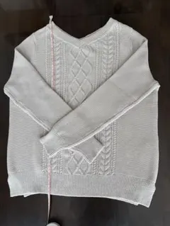 ニューヨーカー　ケーブル編みコットンセーター M