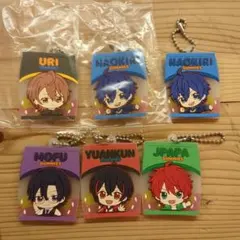 カラフルピーチキーホルダー 6個セット