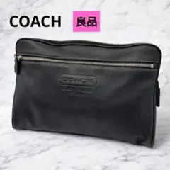 【良品】COACH　コーチ　セカンドバッグ　クラッチバッグ　ブラック　黒