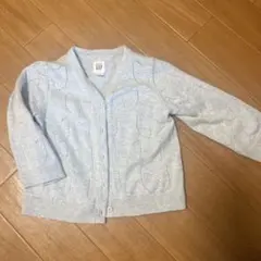 GAP baby カーディガン 12-18ヶ月 ライトブルー くま模様