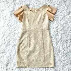 美品 Rady 花柄半袖ワンピース レース フリーサイズ ピンク レディース