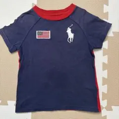 Polo Ralph Lauren 3T Tシャツ ネイビー/レッド
